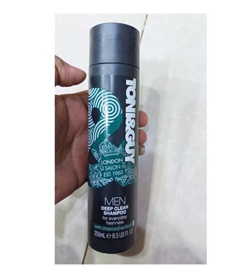 Toni&Guy Men Deep Clean Shampoo For Everyday Freshness With Charcoal Extract 250ml